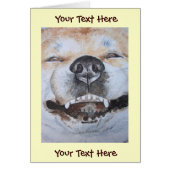 funny picture of akita smiling cute dog (Front)