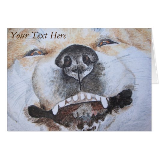 funny picture of akita smiling cute dog (Front Horizontal)