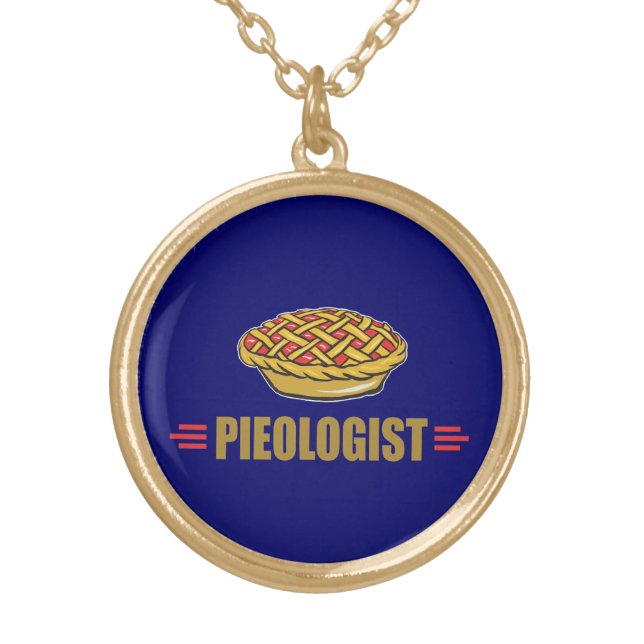 Funny Pie Gold Plated Necklace (Front)