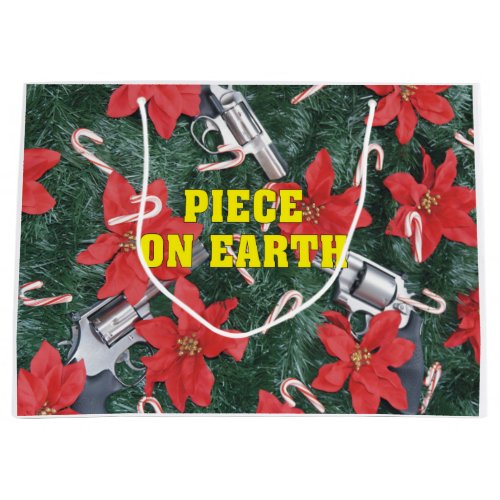 Funny Piece On Earth Pro Gun Christmas Large Gift Bag
