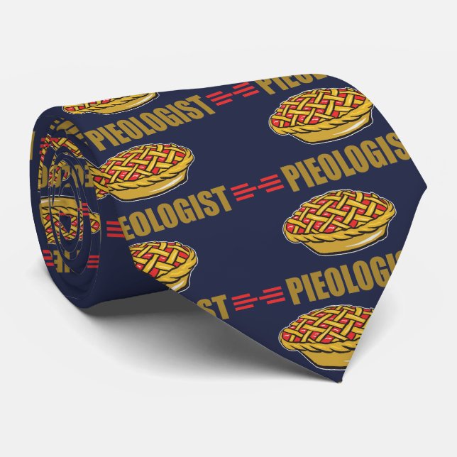 Funny Pieologist Cherry Pie Neck Tie (Rolled)