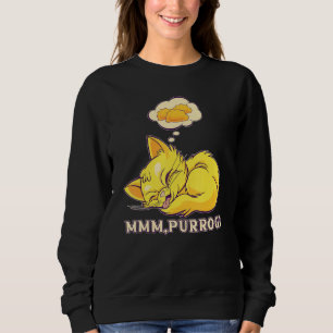 Funny Pierogi Cat Polish Food Poland Polska Mmm, P Sweatshirt