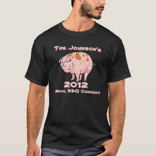 Funny Pig Annual Family BBQ Cookout Party Custom T-Shirt