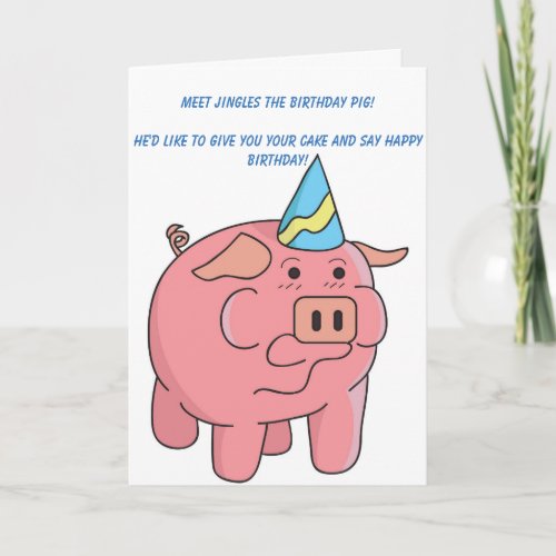 Funny Pig Birthday Card