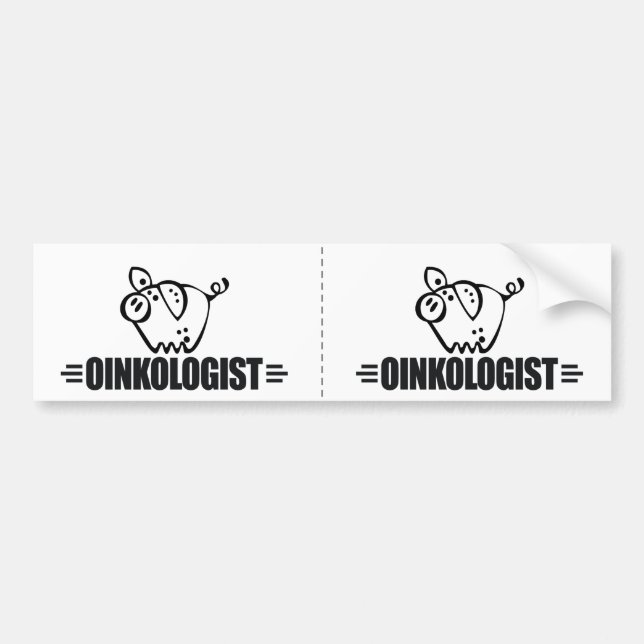 Funny Pig Bumper Sticker (Front)
