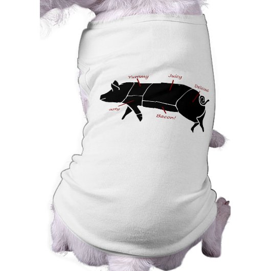 Funny Pig Butcher Chart Diagram Shirt (Back)