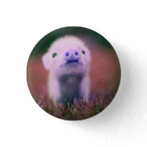 funny pig button