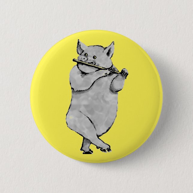 Funny Pig Button (Front)