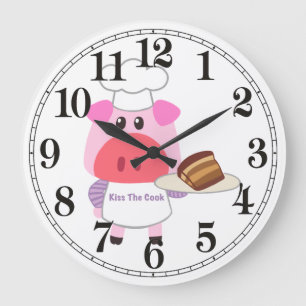 Funny Pig Chef Wall Clock