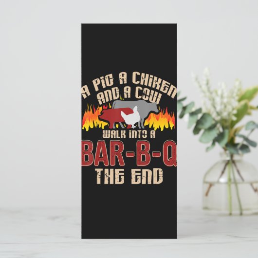 Funny Pig Chicken Cow Bar B Q Bbq Chef Cookie Cook (Standing Front)