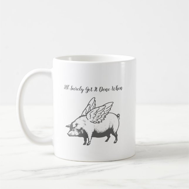 Funny Pig Coffee Mug (Left)