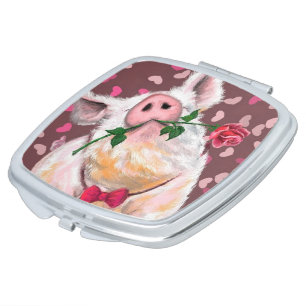 Funny Pig Compact Mirror