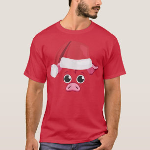 Funny Pig Face Animal Big Cute Face Costume Christ T-Shirt