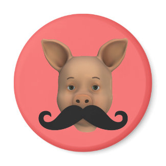 Funny Pig Face Magnet
