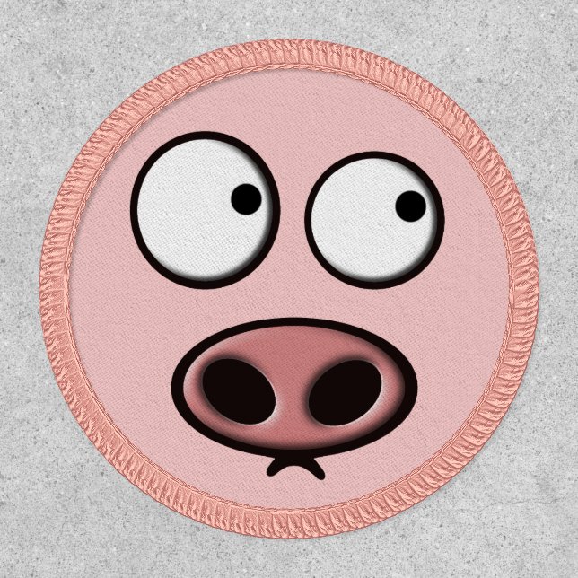 Funny Pig Face Patch (Front)