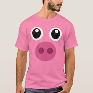 Funny Pig Face Swine Halloween Costume Gift T-Shirt