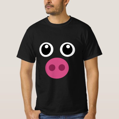 Funny Pig Face Swine Halloween Costume Gift  T_Shirt