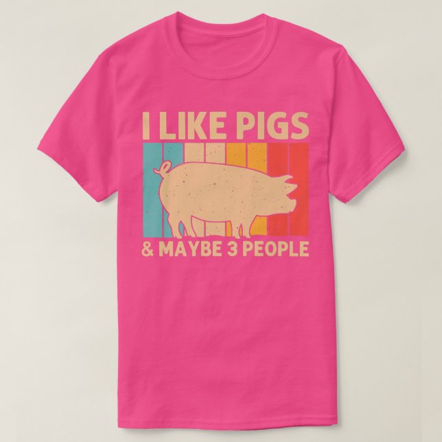 Funny Pig For Men Women Bacon Animal Lover Swine F T-Shirt (Design Front)