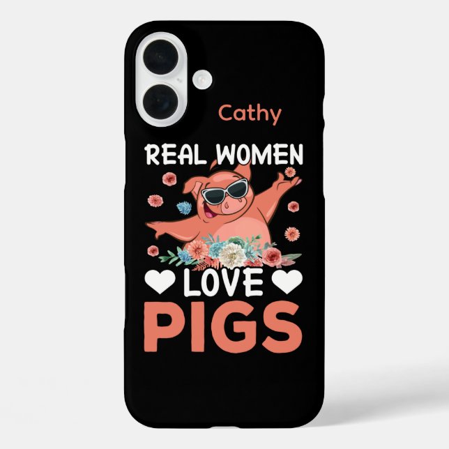 Funny pig lovers word art  Case-Mate iPhone case (Back)