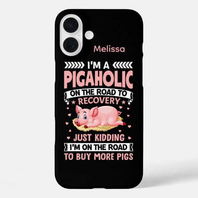 Funny pig lovers word art  Case-Mate iPhone case (Back)