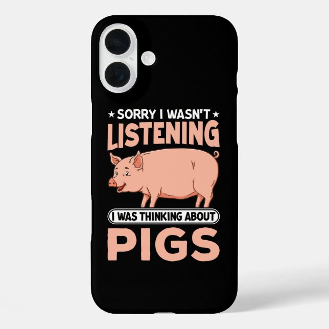 Funny pig lovers word art  Case-Mate iPhone case (Back)