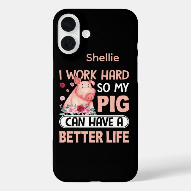 Funny pig lovers word art  Case-Mate iPhone case (Back)