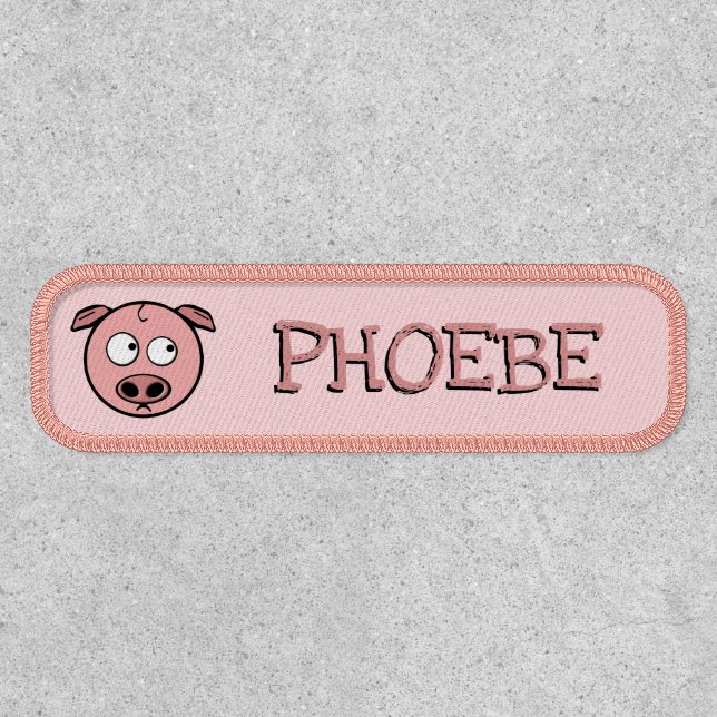 Funny Pig Name Template Patch (Front)