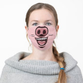 funny pig nose and mouth cartoon adult cloth face mask (Worn)