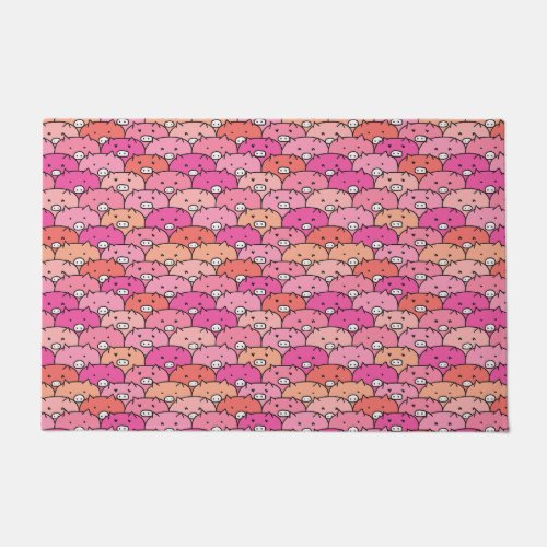  Funny Pig Pattern Doormat