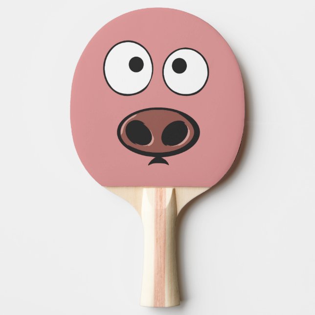 Funny Pig Ping Pong Paddle (Front)