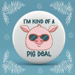 Funny Pig Pun  Button at Zazzle