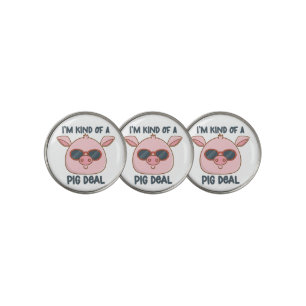 Funny Pig Pun  Golf Ball Marker