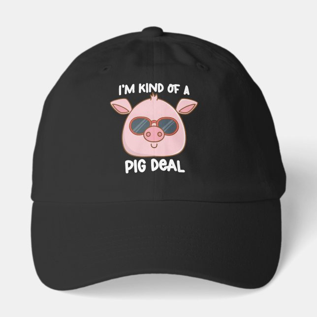 Funny Pig Pun  Hat (Front)