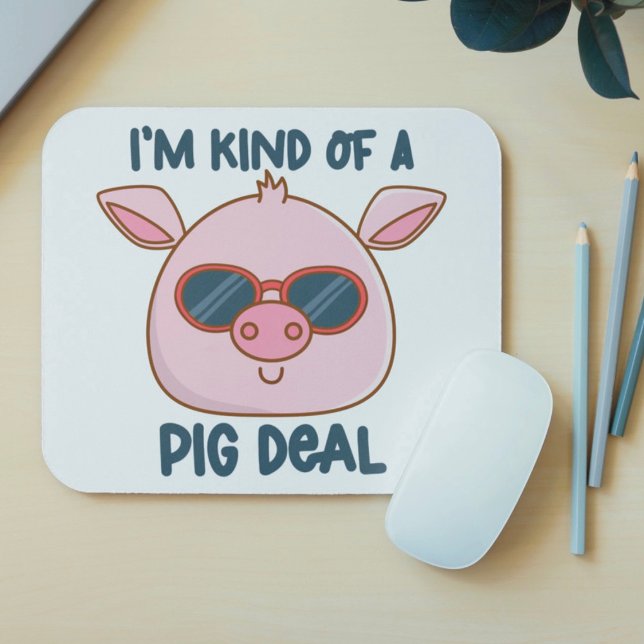Funny Pig Pun Mouse Pad (Creator Uploaded)
