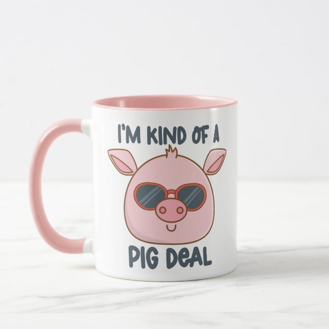 Funny Pig Pun  Mug (Left)