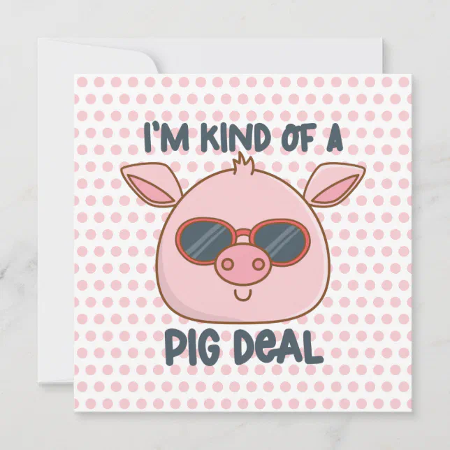 Funny Pig Pun Note Card | Zazzle