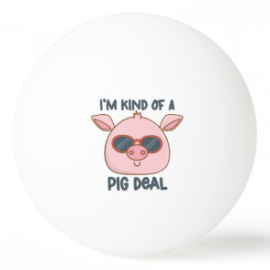 Funny Pig Pun Ping Pong Ball