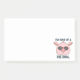 Funny Pig Pun Post-it Notes