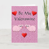 Funny Pig Swine Valentine's Day Card 