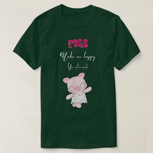 Funny pig  T-Shirt (Design Front)