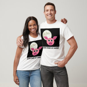Funny Pig T-shirt, Moon over my Hammy (Miami) T-Shirt