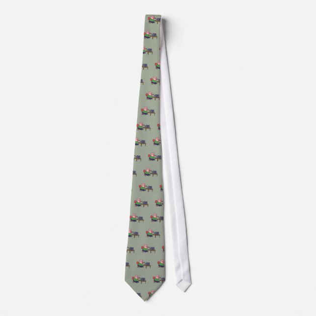 Funny Pig Using Ham Radio Neck Tie (Front)