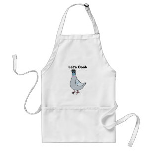 Funny Pigeon Hat Cooking Lover Fathers day Gift Adult Apron