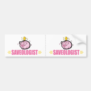 Funny Piggy Bank Bumper Sticker
