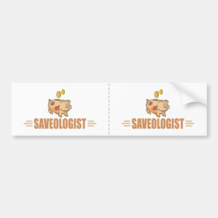 Funny Piggy Bank Bumper Sticker