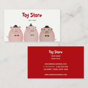 Funny Pigs Kids Toys Food Restaurant Kitchen Farm Business Card