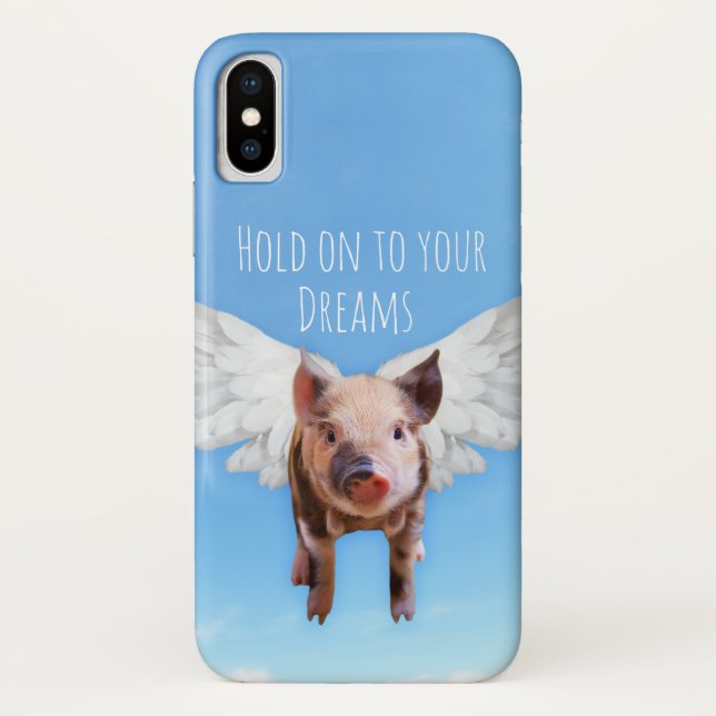 Funny Pigs Might Fly Case-Mate iPhone Case (Back)