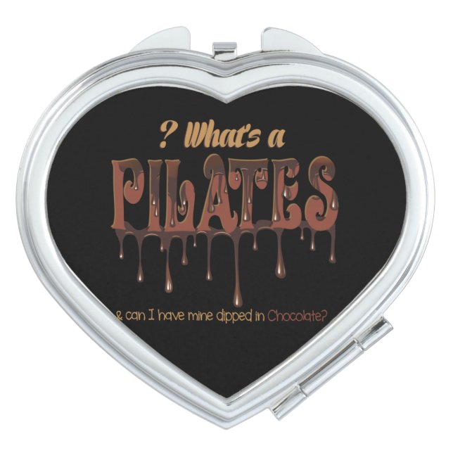 Funny Pilates Dipped in Chocolate Compact Mirror (Front)
