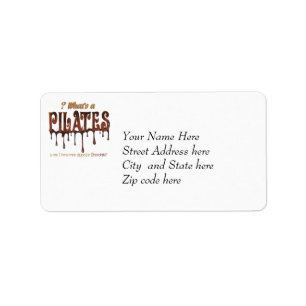 Funny Pilates Dipped in Chocolate Label