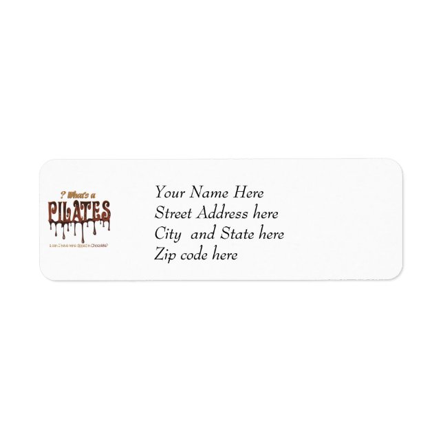 Funny Pilates Dipped in Chocolate Label (Front)